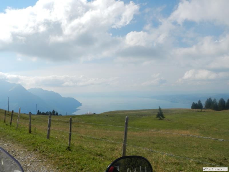 Im Dunst, aber trotzdem schön: Lac Lemac (Genfer See)